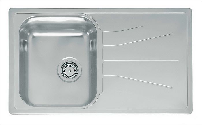 Inbouw spoeltafel diplomat Eco reginox 1 bak+verlek 86X50CM Rvs
