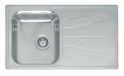 Inbouw spoeltafel diplomat Eco reginox 1 bak+verlek 86X50CM Rvs