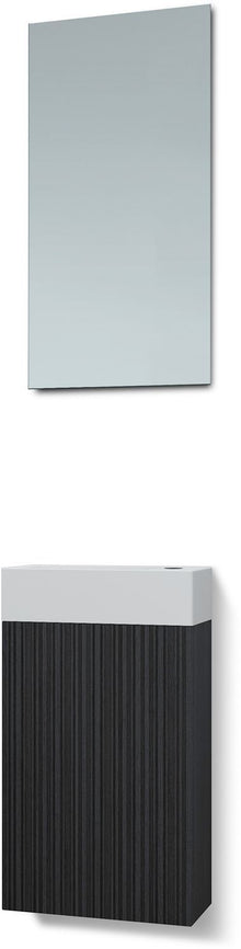 LAVE-MAINS FOREST SOLID/ 1 PORT/MIROIR CHENE NOIR