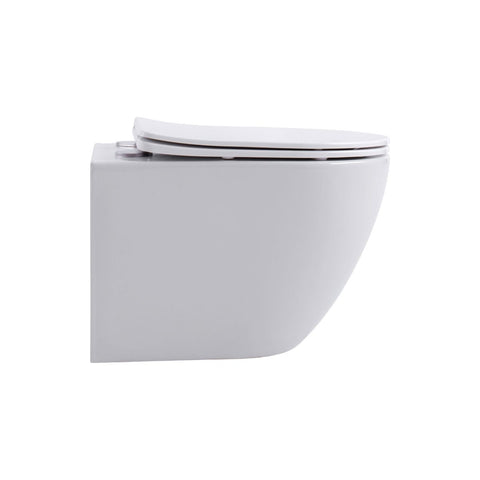 BELVIT Wandhangend toilet randloos 360°-spoeling met softclose zitting compact mat wit, wc-potten — SKU MB-27566-31099, EAN 5404029128380