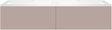 SOUS MEUBLE COFFEE 2 TIROIRS 140 DUO BASALTGRIJS +DOUBLE LAVABO EN MARBRE SYNTHETIQUE BLANC MAT