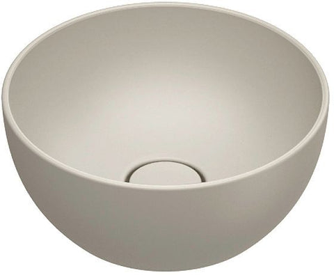 Opbouwlavabo sfera catalano cataglaze+ diameter 32 H14 zonder overloop sabbia satinato