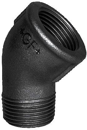 Gas elleboog 45° gf Mf Nr 121 3/4"