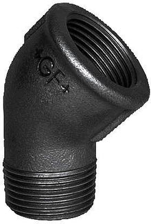 Gas elleboog 45° gf Mf Nr 121 3/4"