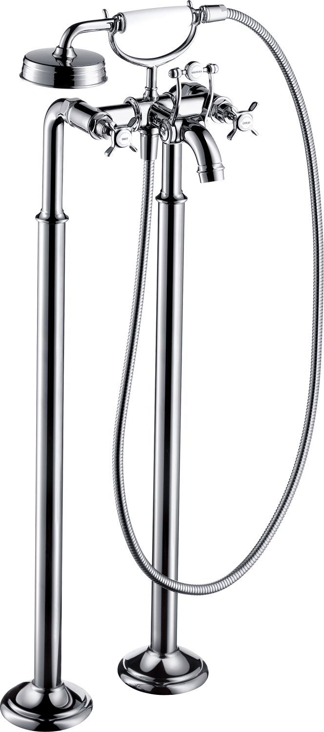 2GREEP Mengkraan bad vrijstaand montreux Axor kruis+handdouche chroom