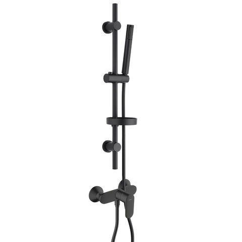 Doucheset Hansgrohe Vernis Blend eengreeps douchemengkraan opbouw matzwart en Belvit handdouche, douchekolommen & douchesets — SKU MB-27679-31305, EAN 5404029134732