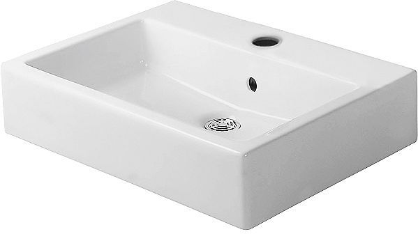 Opbouw lavabo vero Duravit 1000X470MM +kraangat/overloop wit