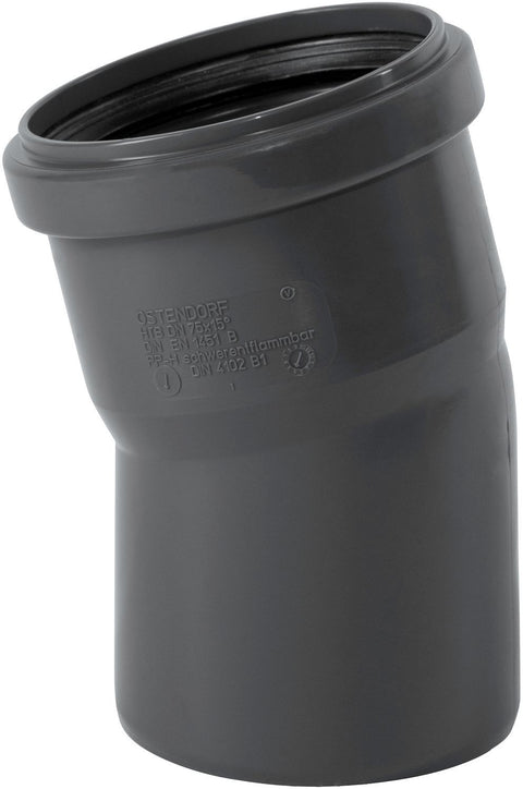 Elleboog 15° Mf 75MM Pp HT-Safe Ostendorf