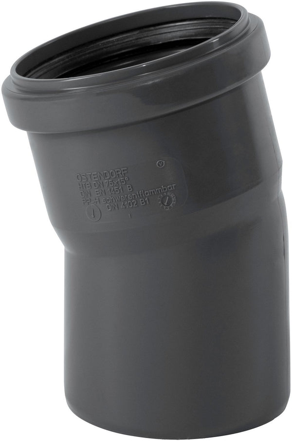 Elleboog 15° Mf 75MM Pp HT-Safe Ostendorf