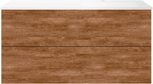 SOUS MEUBLE COFFEE 2 TIROIRS 120 TECTONA DECOR CANNELLE+LAVABO DROITE BLANC MAT