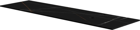 TABLET KERAMISCH MARMER PURO B180 H1,2 1AFVOERGAT/KRAANGAT RECHTS BAMBOO BLACK
