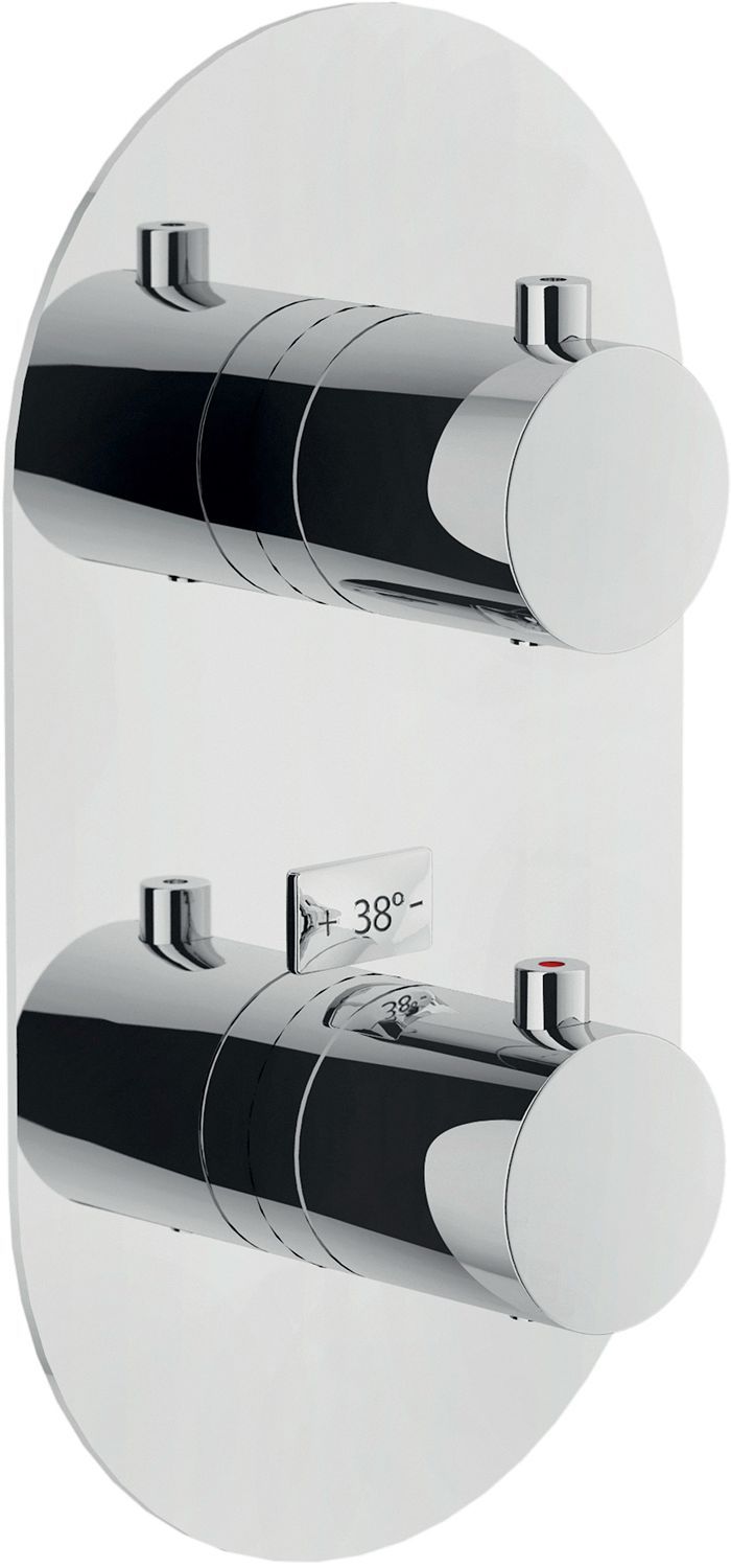 Afwerkset thermostaat+stopkraan live nobili chroom