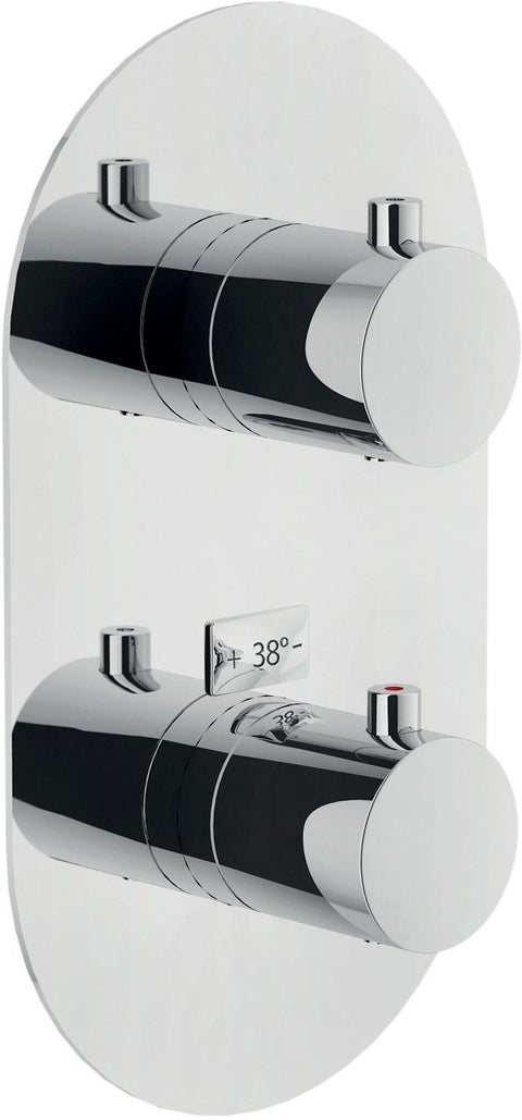 Afwerkset thermostaat+stopkraan live nobili chroom