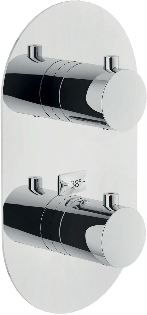 Afwerkset thermostaat+stopkraan live nobili chroom