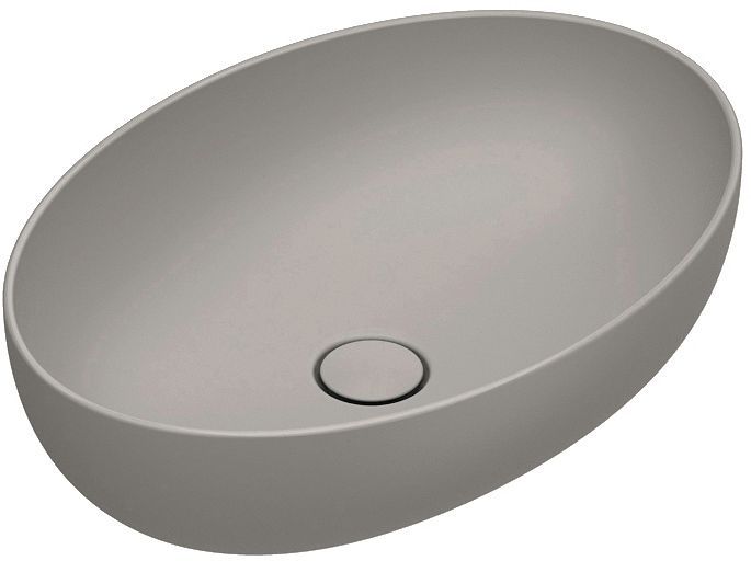 Opbouwlavabo sfera catalano cataglaze+ 60X42 H16 zonder overloop tortora satinato