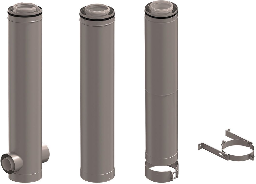 Kit verdiepingsniveau clv pp/galva 2 ketels 180° 125/200 ubbink
