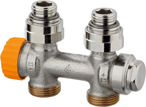 H-BLOK 2-PIJPS MULTILUX ECLIPSE HEIMEIER 1/2"F RECHT