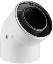 UNIFLOW CONCENTRISCHE BOCHT 80/125MM 45° ALU/PP