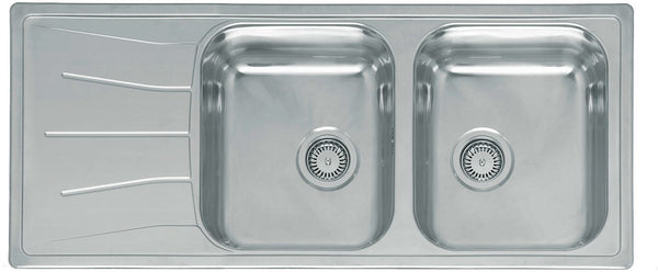 EVIER ENCASTRER DIPLOMAT ECO REGINOX 2 BAC+EGOUTTOIR 116X50 INOX