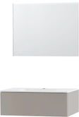 MEUBEL PURO SOLO GRIJS 90 1LADE KUNSTMARMER SPIEGEL