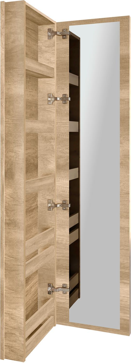 KLEEDSPIEGELKAST COFFEE SMAL 1 DEUR LINKS 40  EIKEN DECOR KASJMIER