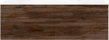 SOUS MEUBLE COFFEE 4 TIROIRS 180 DUO NOYER DECOR VELOURS +DOUBLE LAVABO BLANC