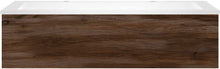 Onderbouw COFFEE 1 lade 120 notelaar Fluweel + wastafel 2 kraangaten kunstmarmer wit