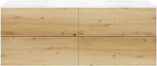 Onderbouw COFFEE 4 lades 160 duo eiken Decor urban +dubbele wastafel mat wit