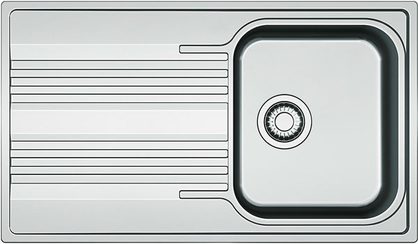 INBOUW SPOELTAFEL SMART FRANKE 1 BAK+VERLEK 86X50 INCLUSIEF AFLOOPSYSTEEM OMKEERBAAR