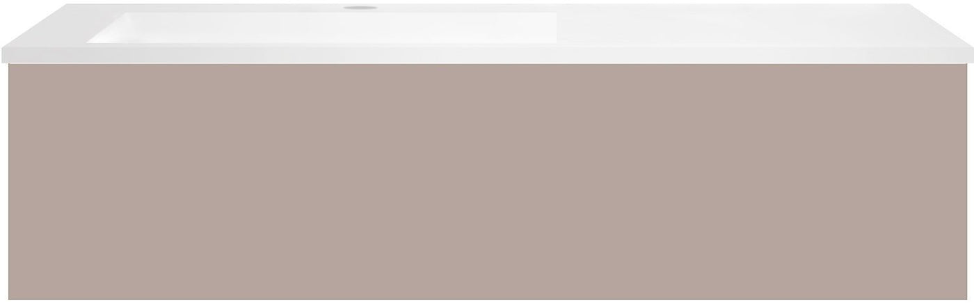 ONDERBOUW COFFEE 1 LADE 120 MAT BASALTGRIJS+WASTAFEL KUNSTMARMER LINKS MAT WIT