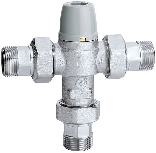 Thermostatisch mengventiel+verbrandingsbeveiliging Caleffi 3/4 30-50°