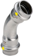 Elleboog 45°FF 15MM sanpress inox gas Viega