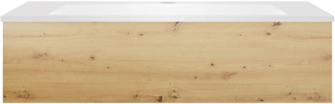 Onderbouw COFFEE 1 lade 120 eiken Decor urban+wastafel kunstmarmer mat wit, badkamermeubelen — SKU DESCO-191858