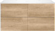 Onderbouw COFFEE 4 lades 120 duo eiken Decor kasjmier +dubbele wastafel wit