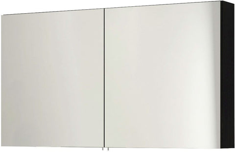 Spiegelkast form/cita 2DEUREN 120CM graphit eik, badkamermeubelen — SKU DESCO-180949