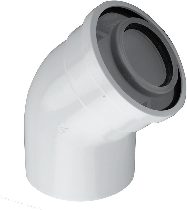 CONCENTRISCHE BOCHT 45° 80/125MM BOSCH
