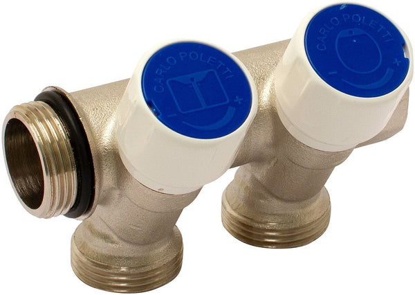 UNI.COLLECTOR 3/4" - 2XEC3/4 AVEC ROBINETS D'ARRET