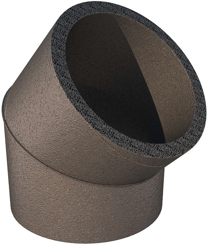 GEISOLEERDE BOCHT VOOR D-VENTILATIE UBBINK 200-230MM 45°