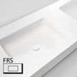 TABLET TAILOR TOP DOUBLE LAVABO CENTRAL FRS 160CM SOLID XONYX BLANC