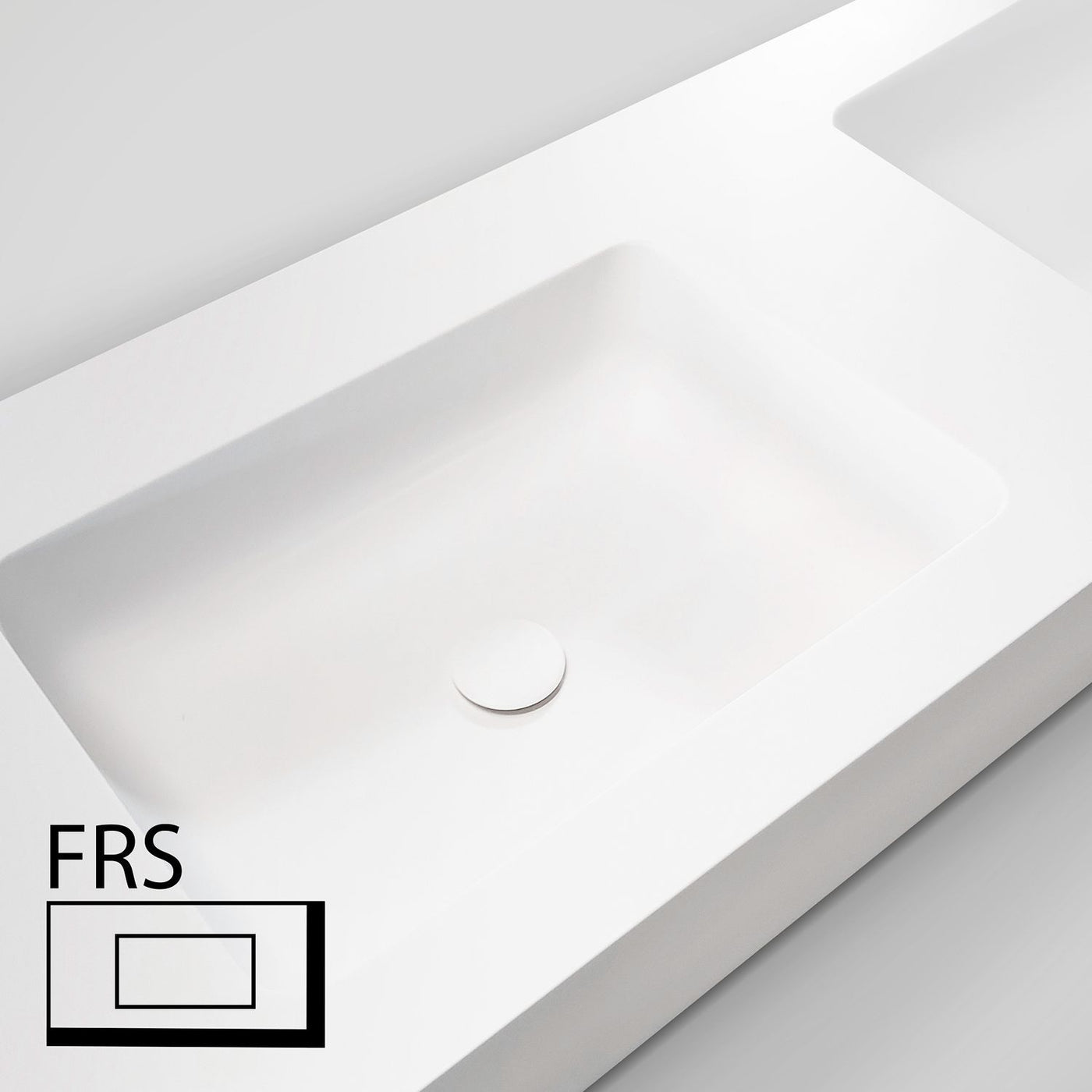 Tablet tailor top dubbele lavabo centraal frs 160CM Solid xonyx wit