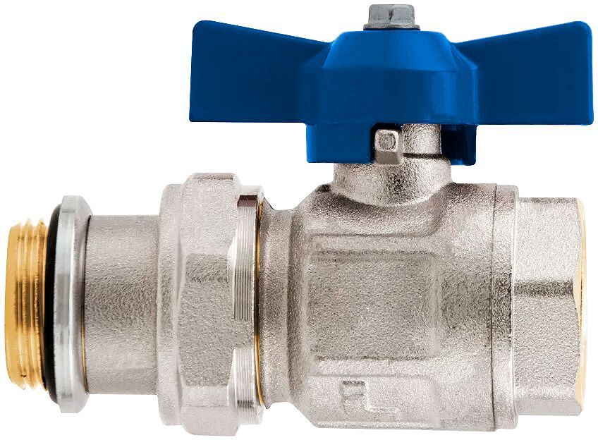 UNI.COLLECTOR TOEVOER BOLKRAAN 3/4" BLAUW