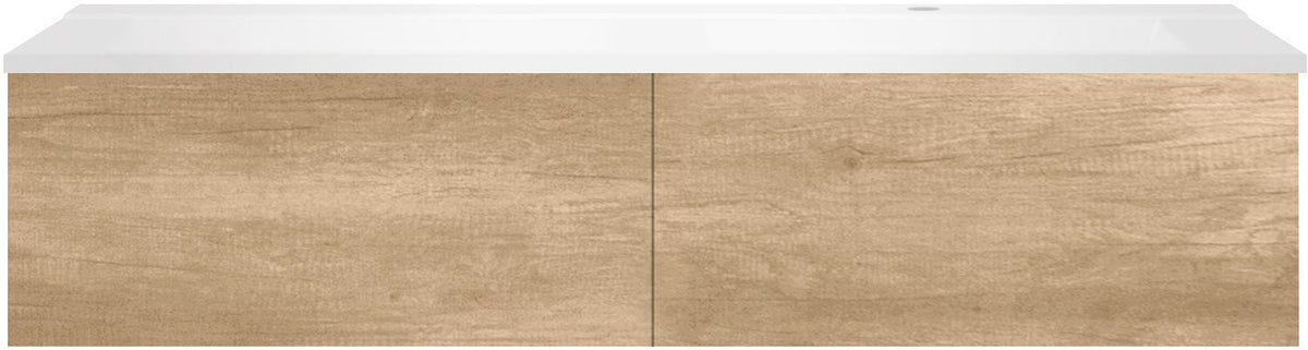 ONDERBOUW COFFEE 2 LADES 140 EIKEN DECOR KASJMIER+WASTAFEL RECHTS WIT