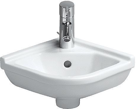 HOEKHANDENWASSER STARCK 3 DURAVIT 44CM+KRAANGAT WIT