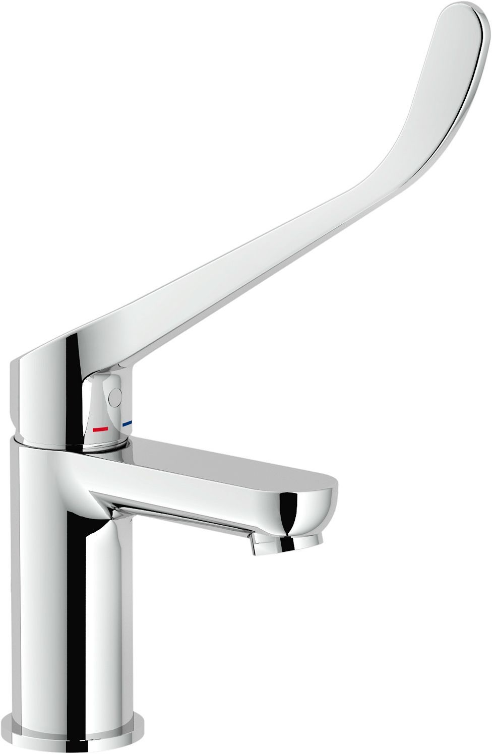 1GREEP Mengkraan lavabo abc nobili lange hendel zonder automatische sluiting chroom