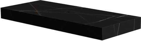TABLET KERAMISCH MARMER PURO B120 H10 1AFVOERGAT/KRAANGAT BAMBOO BLACK