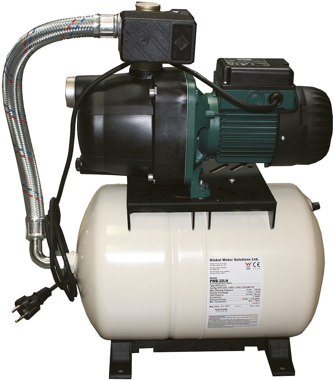 Aquajetcom Dab horizontaal gemonteerd 82M-20H