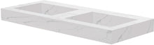 TABLET MARBRE CERAMIQUE PURO LAVABO S DOUBLE L1210 H10 SANS TROU ROBINET WHITE CALACATTA