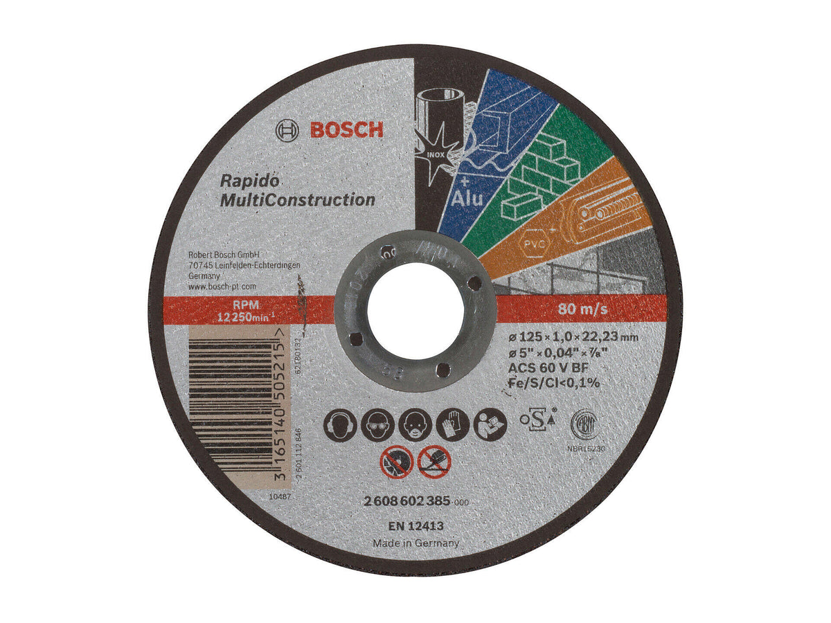 Bosch Professional ACS 60 V doorslijpschijf multi 125x1x22,23 mm recht