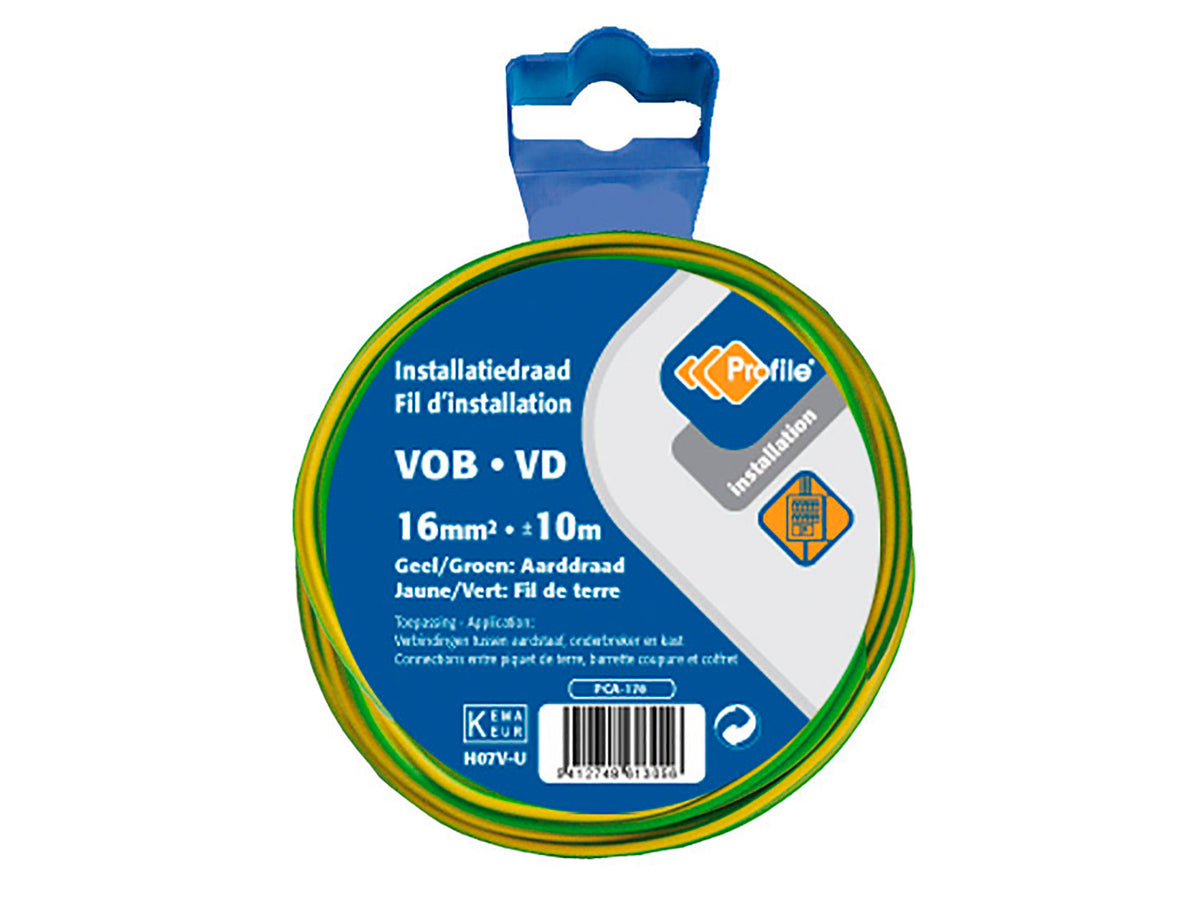 Profile Aarding VOB-kabel 16mm² geel-groen 10m