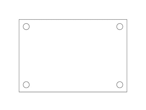 Acrylplaat met gaatjes 10x15 cm 3mm wit